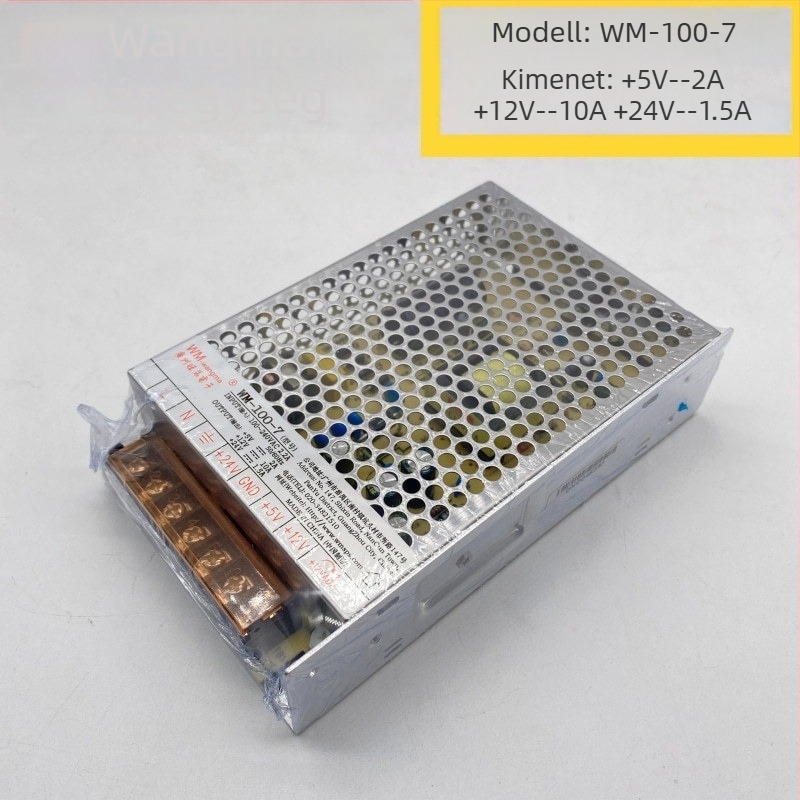 WM-100-7 tápegység doboz arcade játékokhoz – 5V/12V/24V, érme- és versenyfegyveres arcade berendezés