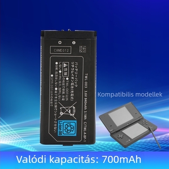 Beépített 840mAh Li-ion akkumulátor a Nintendo NDSi TWL-003-hoz