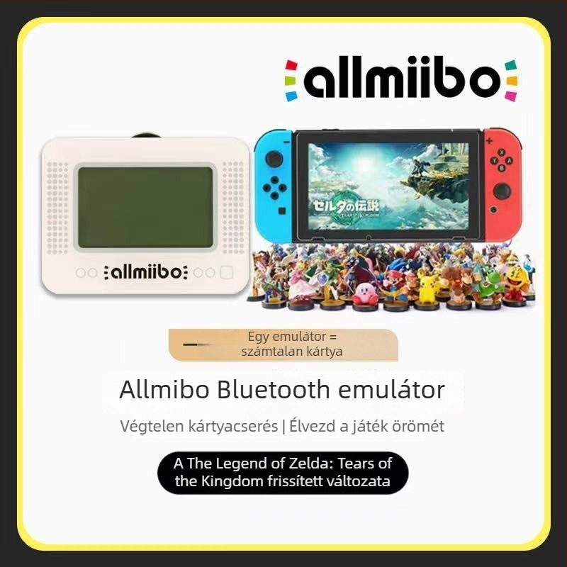 Amiibo NFC Akril Tok Allmibo Tears of the Kingdom adatokhoz | Type-C interfész | Vezeték nélküli kapcsolat | ABS anyag | Nintendo Switch kompatibilis