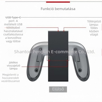 Switch 2 töltőmarkolat – bal és jobb Joy-Con 2 fogó, hátsó gombbal