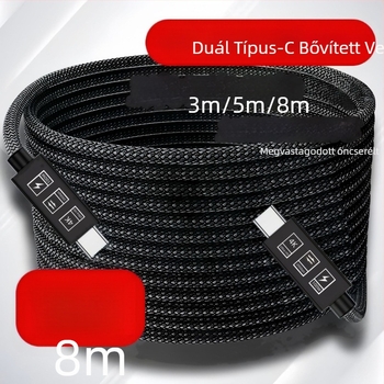 Neutral USB 3.2 teljes funkcionalitású adatkábel kettős USB‑C végződéssel, Rohs minősítés, ónnal bevont rézmag, TPES vezetőanyag