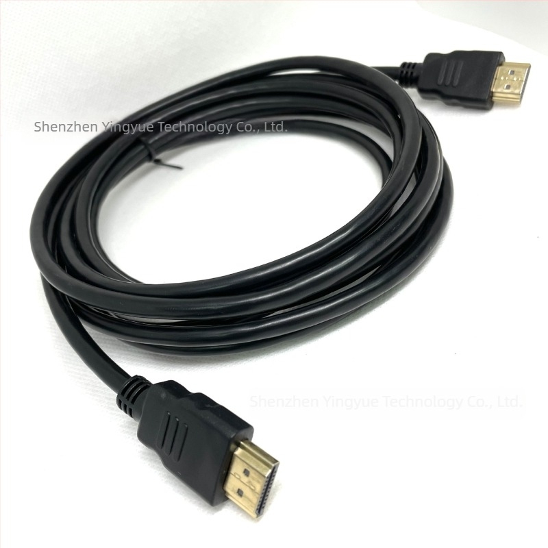 HDMI-kábel 1.4, 4K támogatás, aranyozott csatlakozók, réz-bevonatos acélvezetők PC/TV/játék konzolhoz