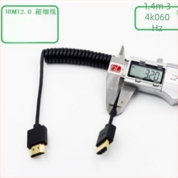 HDMI rugós kábel, standard/mini/mikro HDMI, OD3.2, 4K kamera