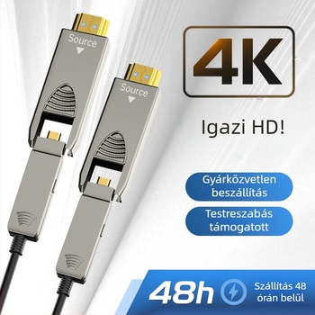HDMI optikai kábel, leválasztható mérnöki osztály, HDMI 2.0, Type A, aranyozott érintkezők