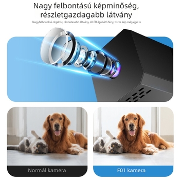 F1 Vezeték nélküli Beltéri WiFi HD Kamera távoli megfigyeléssel, TF-kártya tárolás, 1 MP
