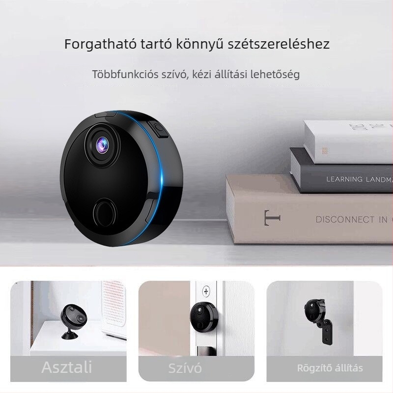 HDQ15 Vezeték nélküli WiFi Kamera IR Éjszakai Látással, TF Tárolás, 1 Órás Akkumulátor, Videó és Fotók