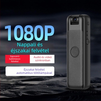 ZC-M8 hordozható testkamera TF-kártyás tárolóval, 1-5 MP, ABS ház, 1-3 órás üzemidő