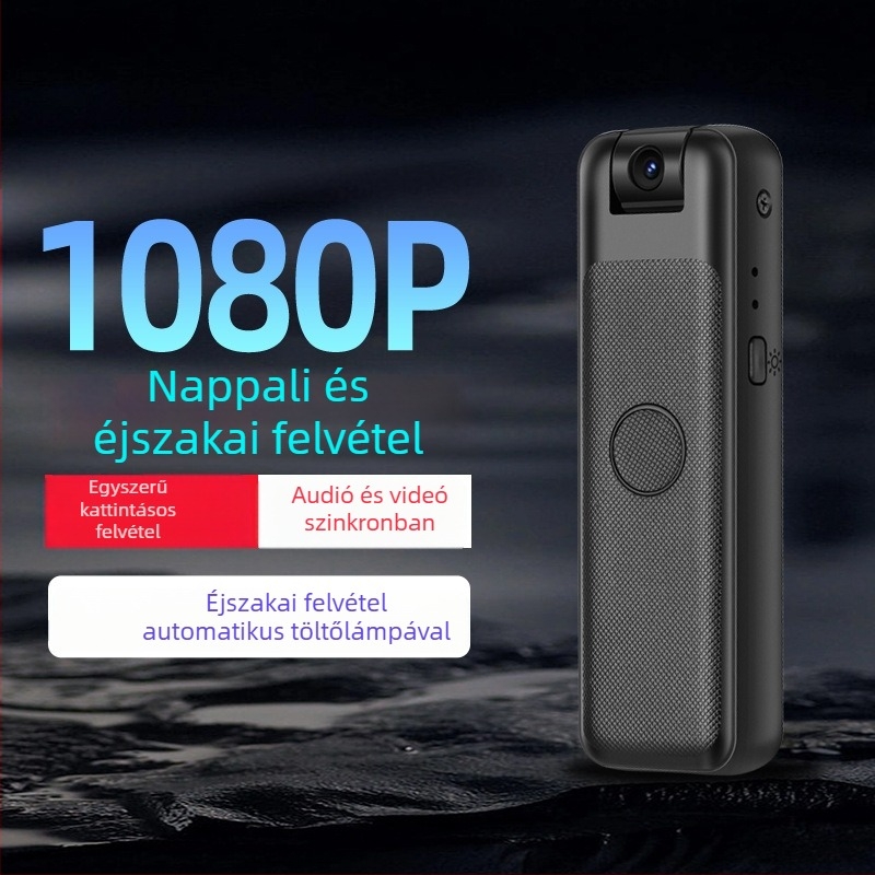 ZC-M8 hordozható testkamera TF-kártyás tárolóval, 1-5 MP, ABS ház, 1-3 órás üzemidő