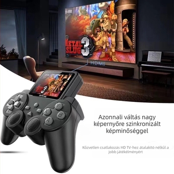 Kézben tartható retró játékkonzol 520 beépített játékkal, 8 bites rendszer, TV-kapcsolat két játékos számára