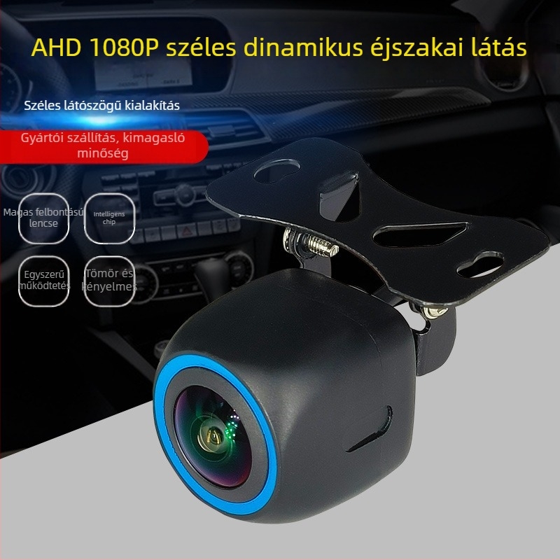 Autóba szánt AHD1080P kamera éjjeli látással, széles dinamikus tartomány, 3D zajcsökkentés, állítható látószög, 800×1280 felbontás