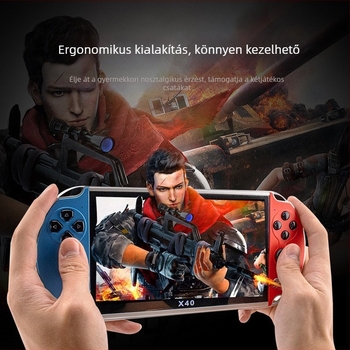 Kétjátékos PSP hordozható konzol 7 hüvelykes kijelzővel, FC retro játékokkal, 16 GB