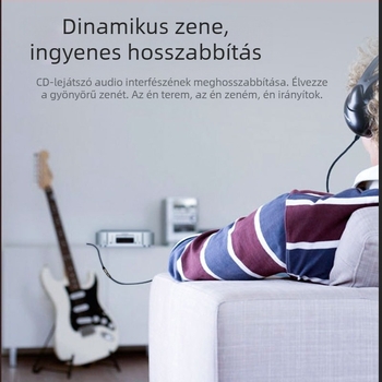 Jinghua 3.5mm audió hosszabbító kábel, női–női csatlakozás, vezetékes headsetadapter mobiltelefonhoz, számítógéphez és hangszórókhoz