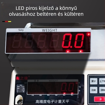 Precíz elektronikus ipari mérleg, modell TSC-W30, kapacitás 1,5–30 kg, felbontás 0,01 g, többfunkciós mérleg