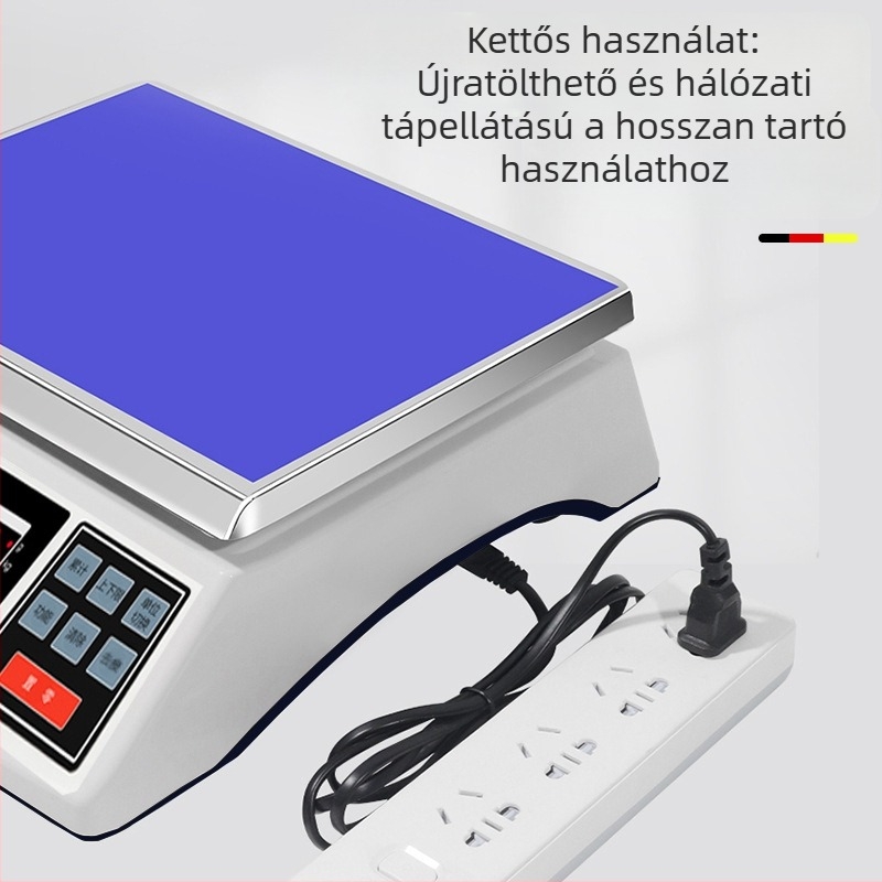 Precíz elektronikus ipari mérleg, modell TSC-W30, kapacitás 1,5–30 kg, felbontás 0,01 g, többfunkciós mérleg