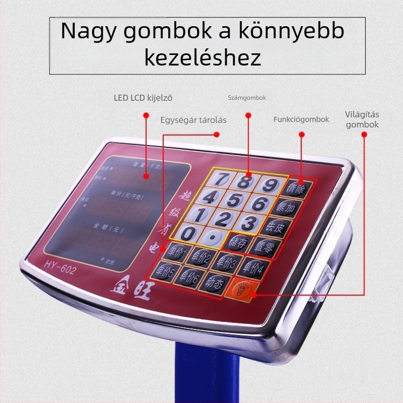 150 kg elektronikus platformmérleg kereskedelmi használatra