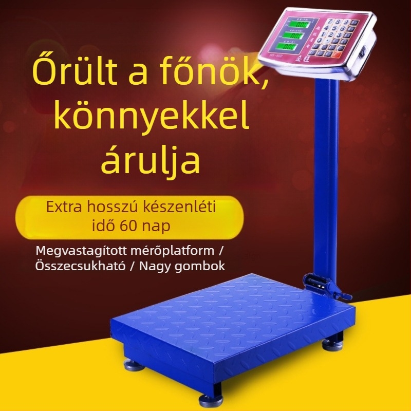 150 kg elektronikus platformmérleg kereskedelmi használatra
