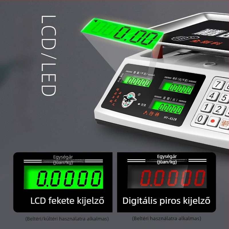 Great Red Eagle HY-832B 30 kg Vízálló konyhai asztali mérleg – kereskedelmi precíziós elektronikus mérleg