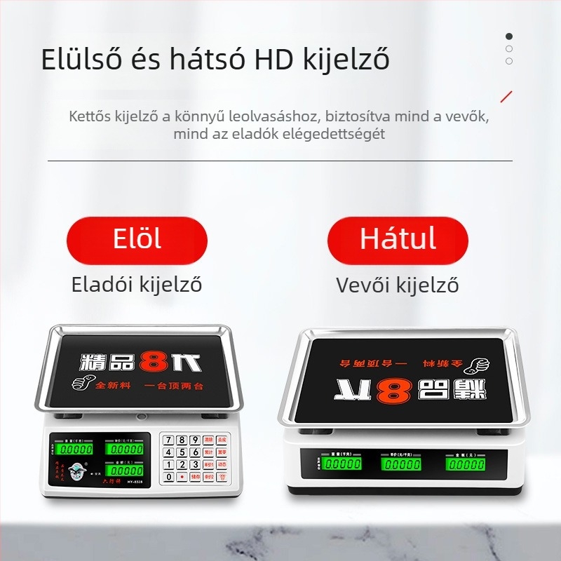 Great Red Eagle HY-832B 30 kg Vízálló konyhai asztali mérleg – kereskedelmi precíziós elektronikus mérleg