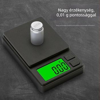 Új zöld háttérvilágítású zseb mérleg, 500 g kapacitás, ékszer-mérleg, 0,01 ct pontosság, hordozható elektronikus mérleg