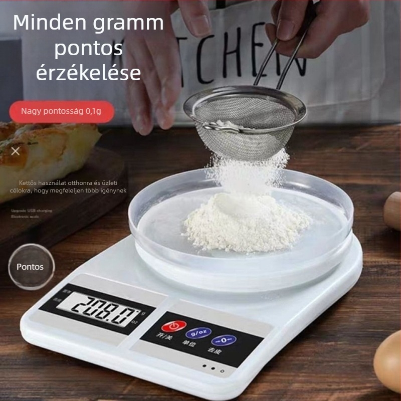 Professzionális digitális mérleg fodrászat számára peeling funkcióval, hajfesték krémhez és hajfestéshez, hajszín-skála