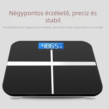 Digitális fürdőszobai mérleg, kompakt, elemmel működő, pontos testsúlymérés