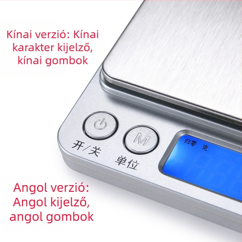 Nagy pontosságú ékszer mérleg 0.01 g, mini digitális zseb mérleg, hordozható otthoni konyhai mérleg 0.1 g, pontos élelmiszer mérleg