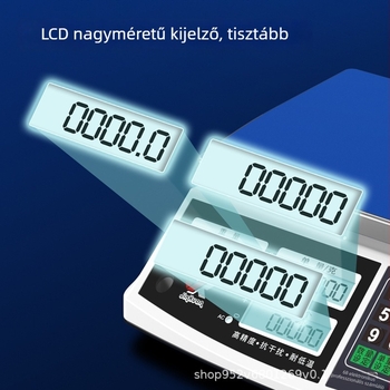 A nagy pontosságú elektronikus mérleg, 0,1 g felbontás, 30 kg kapacitás, számoló mérleg kereskedelmi és ipari felhasználásra