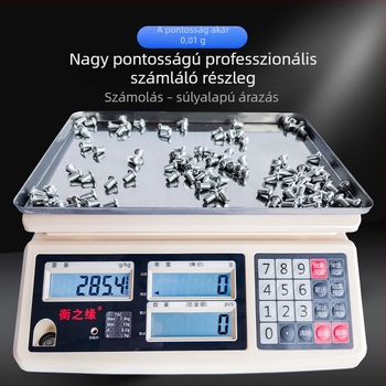 TSC-C digitális számoló mérleg, 30 kg kapacitás, 0,01 g pontosság, ipari vegyi alkalmazásokhoz