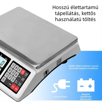 TSC-C digitális számoló mérleg, 30 kg kapacitás, 0,01 g pontosság, ipari vegyi alkalmazásokhoz