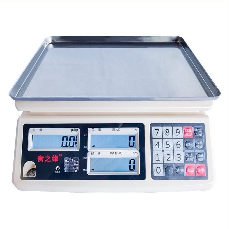 TSC-C digitális számoló mérleg, 30 kg kapacitás, 0,01 g pontosság, ipari vegyi alkalmazásokhoz