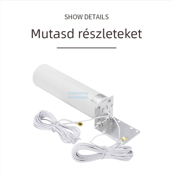 4G gun-barrel antenna, omnidirekcionális külső antenna routerekhez és modemekhez, frekvencia-tartomány 698-960/1710-2700 MHz, 50 Ω, VSWR ≤ 2.5, 220 V