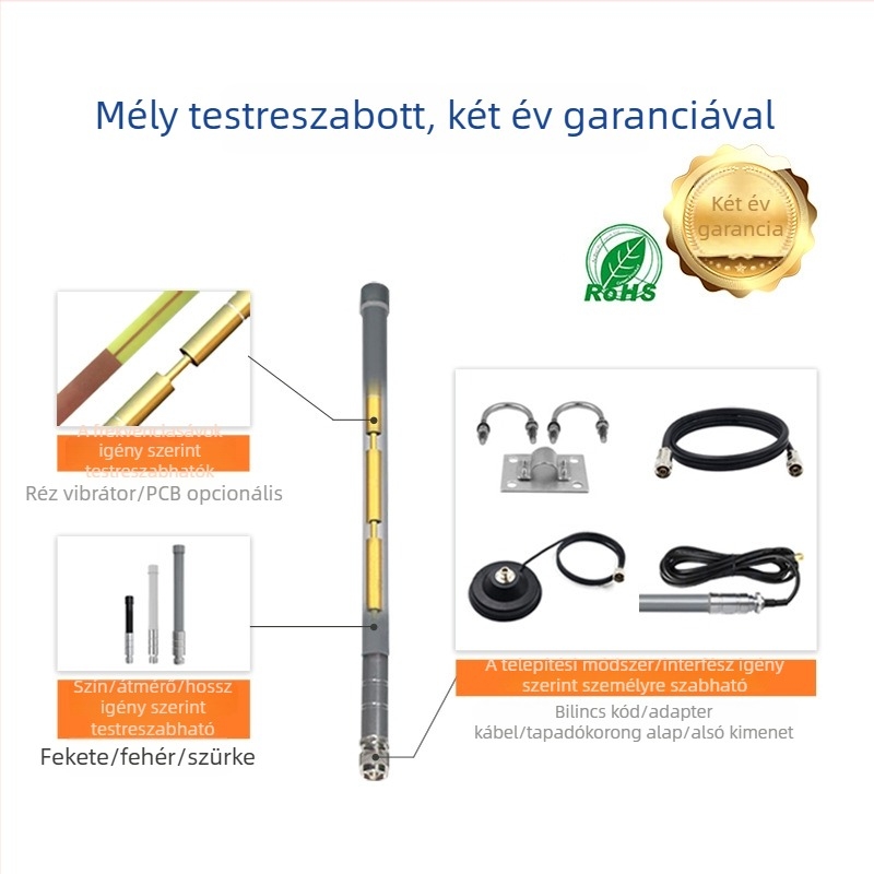 Kültéri 902-928 MHz-es üvegszálas antenna, nagy nyereségű, N-típus csatlakozóval, omniirányú vízálló kommunikációs antenna