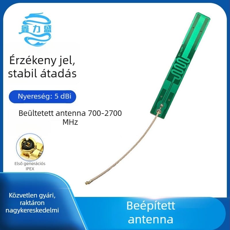 4G antenna beépített GSM/CDMA-vel, IPEX RG178 feederrel, 5 dBi, 700–2700 MHz, 50 Ω, SWR ≤ 1.8