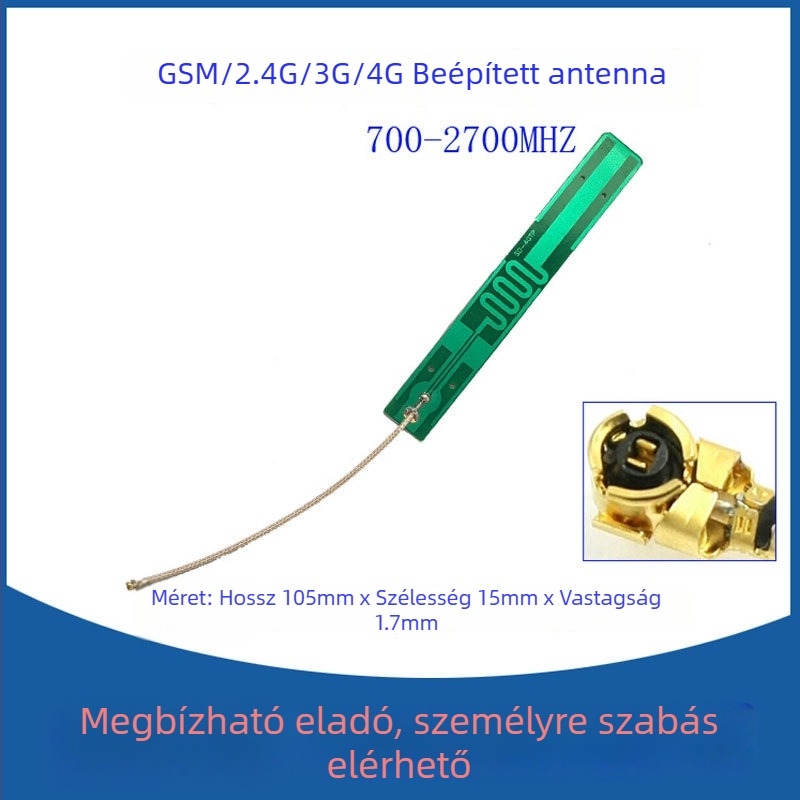 4G antenna beépített GSM/CDMA-vel, IPEX RG178 feederrel, 5 dBi, 700–2700 MHz, 50 Ω, SWR ≤ 1.8