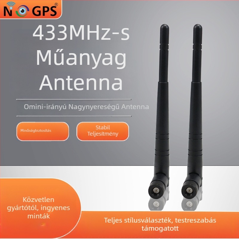 Ragasztócsíkos antenna, SMA összecsukható, 433.92 MHz, 5 dBi, 50 Ω