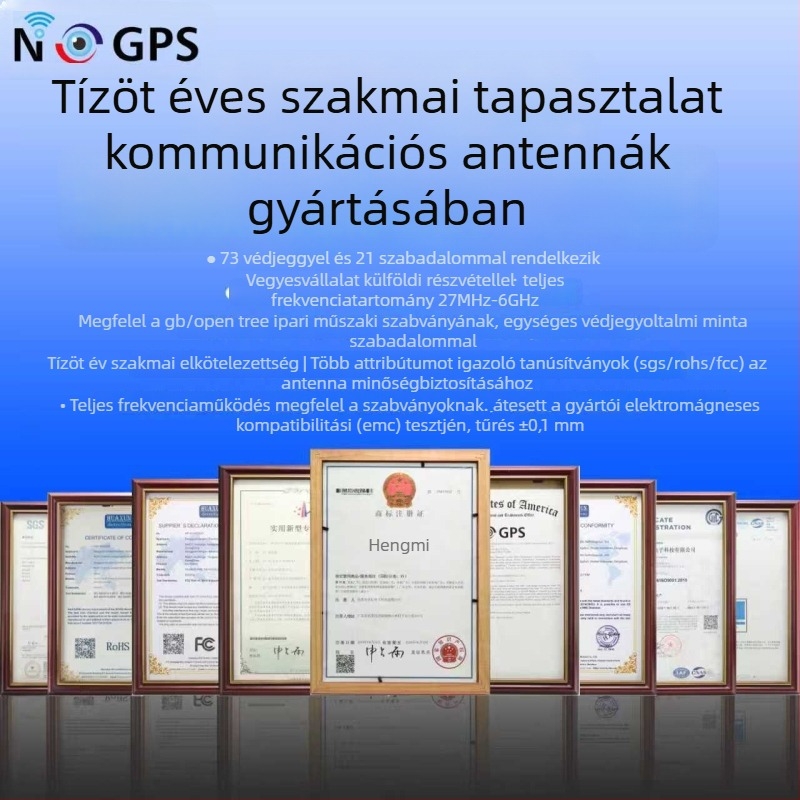 Ragasztócsíkos antenna, SMA összecsukható, 433.92 MHz, 5 dBi, 50 Ω