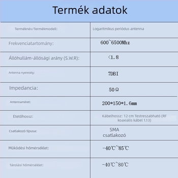 UWB bázisállomás — Magas nyereségű periodikus logaritmikus irányított PCB impulzusantenna, 4G–5G teljes frekvenciasáv, Márka LS