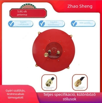 5,8 GHz síkpaneles videóátviteli antenna 14 dBi nyereséggel FPV szemüveghez — 50 Ω impedancia, SWR ≤ 1.5