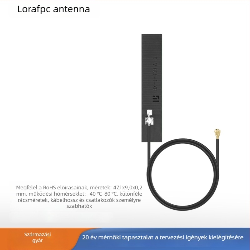 433 MHz-es vezeték nélküli modul beépített FPC antennával, omnidirekcionális nagy nyereségű LoRa adatátvitel