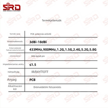 UAV patch PCB antenna, 400MHz, nagy nyereségű irányított antenna, beépített PCB antenna