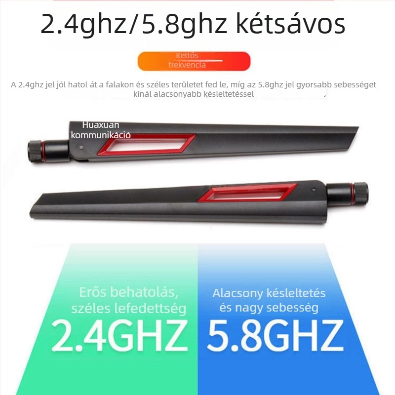 Asus két-sávos router antenna, 2,4/5,8 GHz, nagy nyereség, falon át