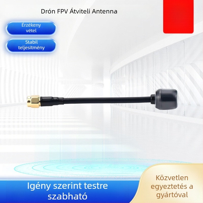 FPV drón képátviteli antenna – nagy nyereségű, gomba alakú, teljes frekvenciasáv
