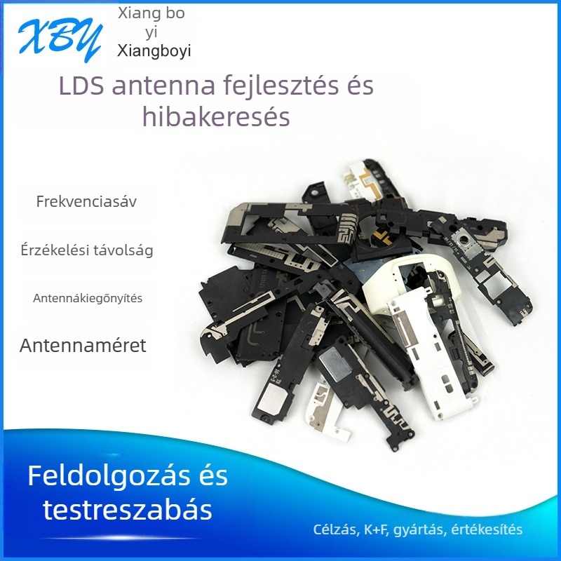 Beépített LDS lézergravírozott antenna gyermekeknek szánt órákhoz, mobiltelefonokhoz és Bluetooth fülhallgatókhoz — 28 dBi nyereség, 800–5800 MHz tartomány, 50 Ω impedancia, SWR konfigurálható, működtetési feszültség konfigurálható