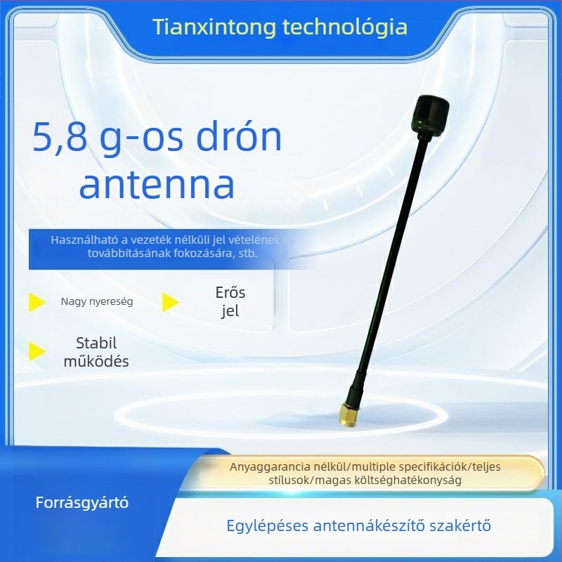 5,8 GHz FPV drón antenna, nagy nyereség, lollipop-stílusú, videóátvitel