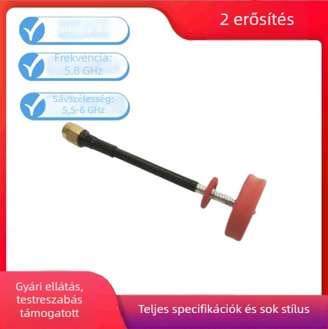 Red Pagoda FPV UAV antenna 5,8 GHz képátviteléhez, nagy nyereség; Nyereség: 8; Impedancia: 50 Ω; SWR ≤ 1,5