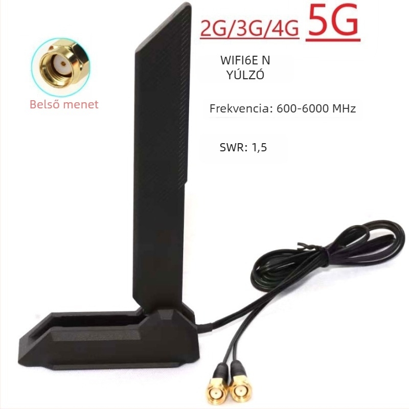 5G/4G antenna, WiFi 6/7-kompatibilis, routerek és hálózati kártyákhoz, összecsukható