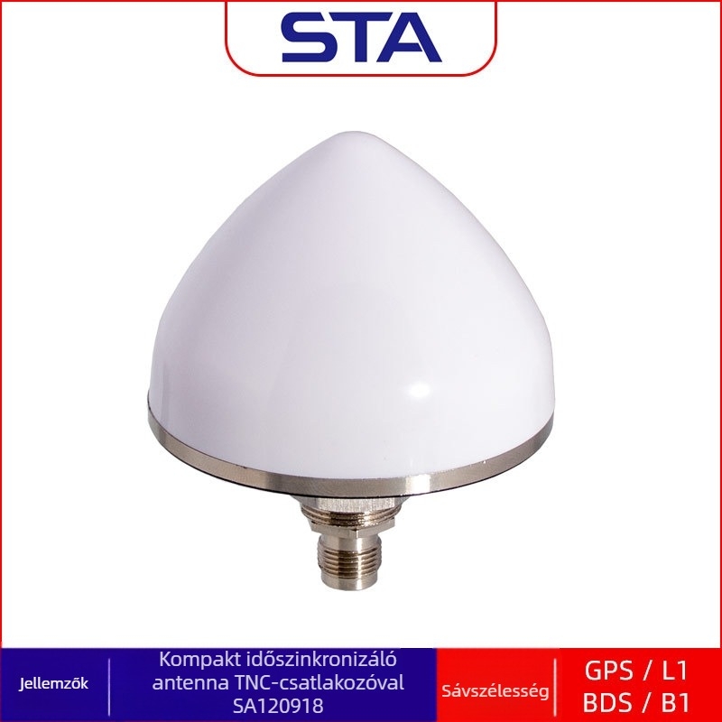 GPS időzítő antenna IP67 vízálló a pozicionáláshoz, L1/B1 BeiDou, 1575.42MHz, 50Ω, SWR ≤2, 3-12V, TNC-K csatlakozó