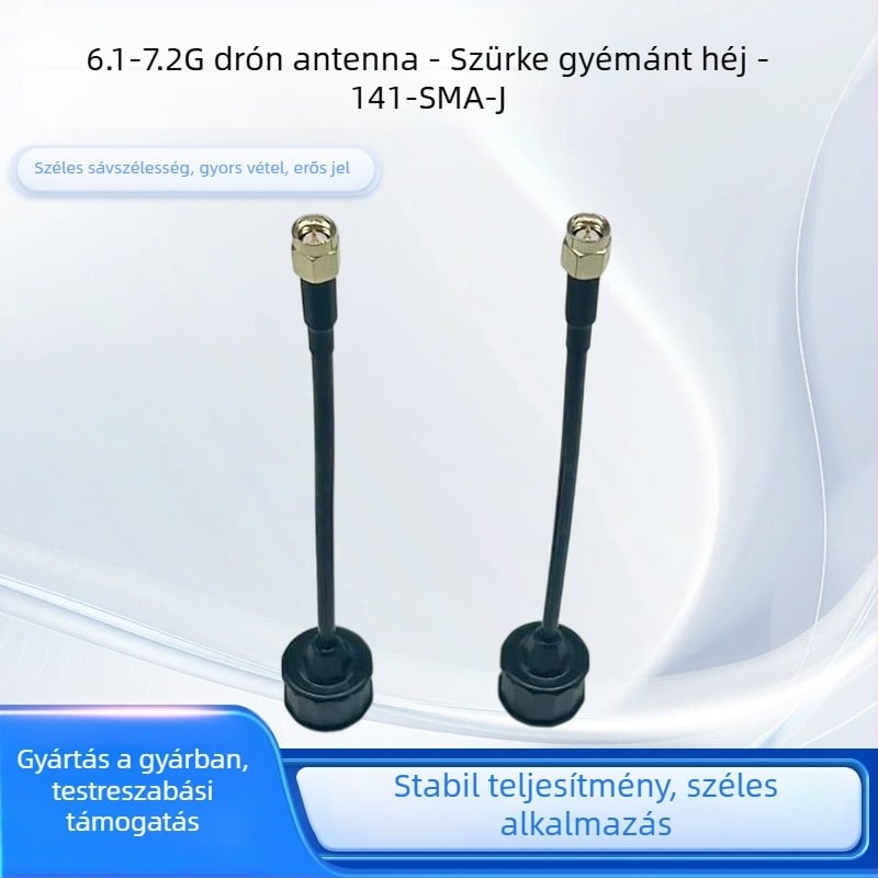 UAV antenna SMA-J csatlakozóval, lollipop dizájn, omnidirekcionális FPV jelátvitel, tömeg 6.1-7.2 g, Chu feng