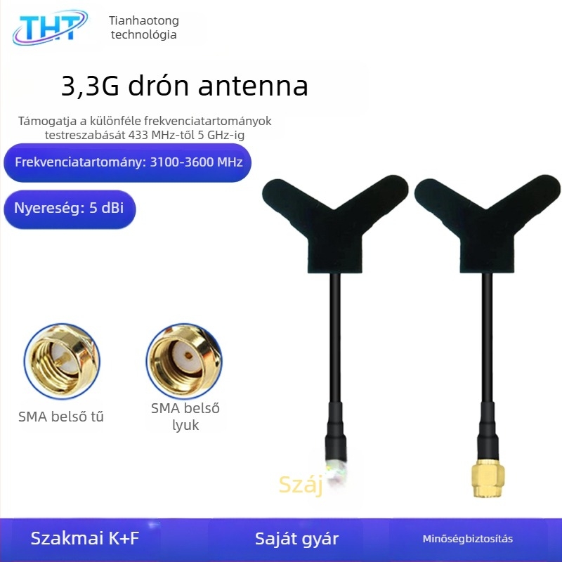 UAV antenna, Y-alakú FPV átviteli/vételi, 1.2G/1.4G, 3.3G