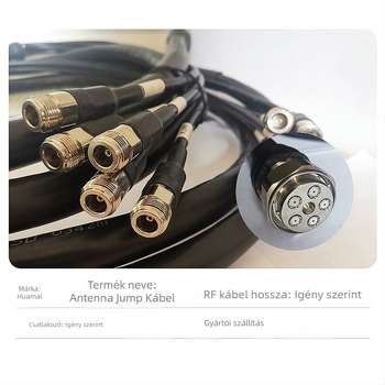 Huamai cluster antenna jumper kábel, 3 m, 4‑magos/5‑magos, üzemi hőmérséklet 60°C, mobil bázisállomásokhoz